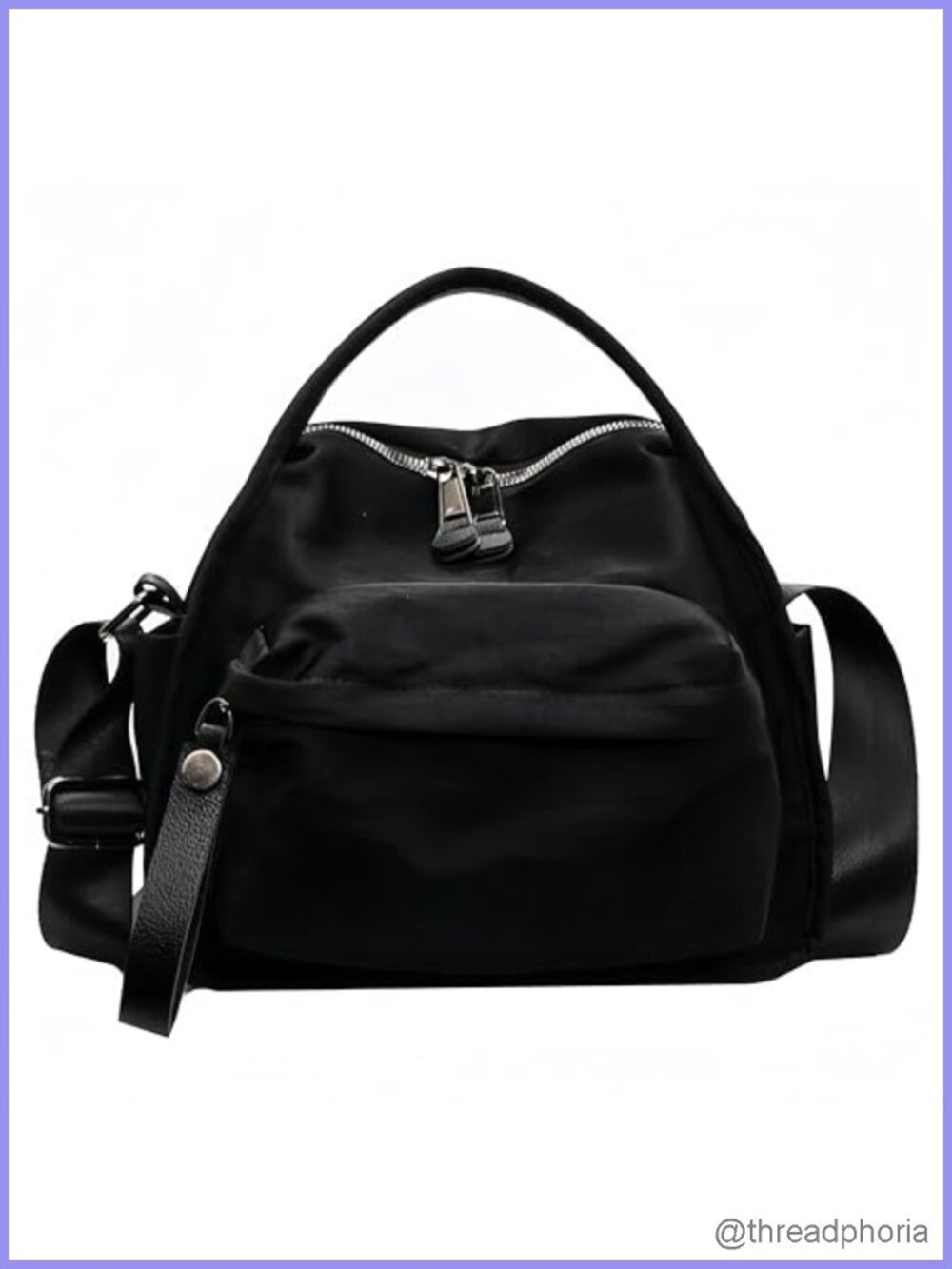 Nylon Satchel Crossbody Bag Top Handle Soft Shoulder Purse